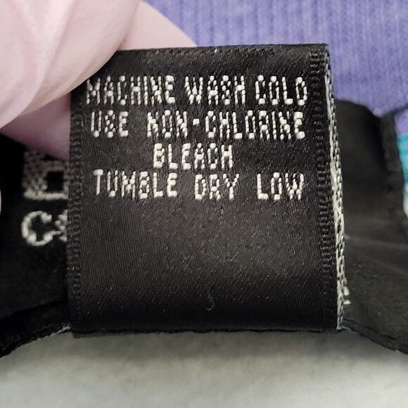 Vintage 90s MOD Aztec Sweatshirt Womens XL 23x24 Blue USA - Picture 6 of 11